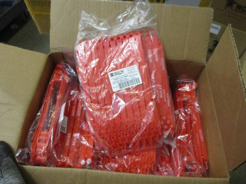 Brady Plaastic Lock Seals-8 bags of 100 each