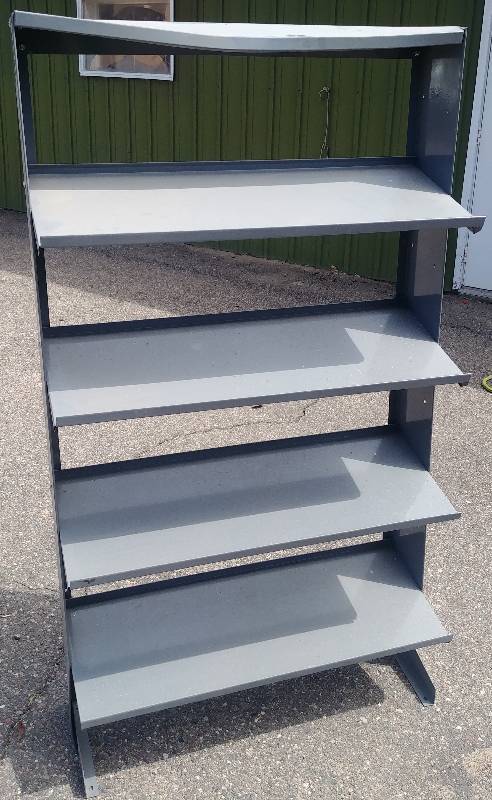 lot 26 image: Metal Magazine Brochure Shelf