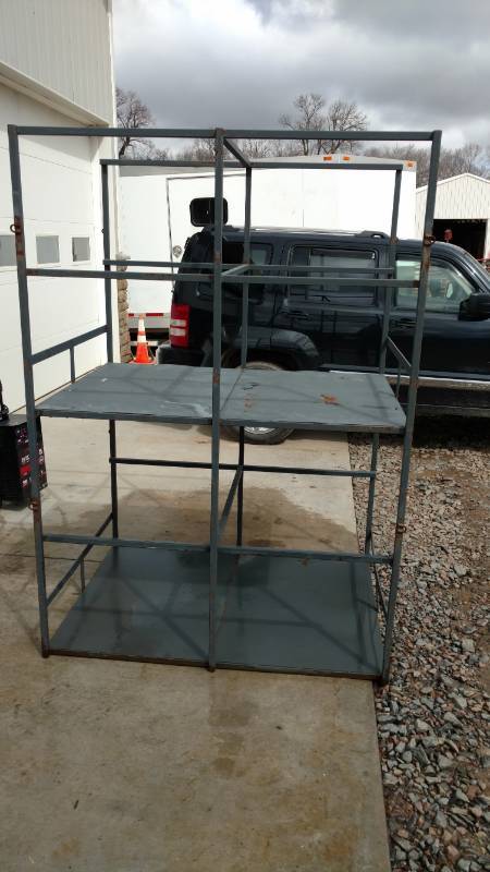 lot 35 image: Large steel shelf