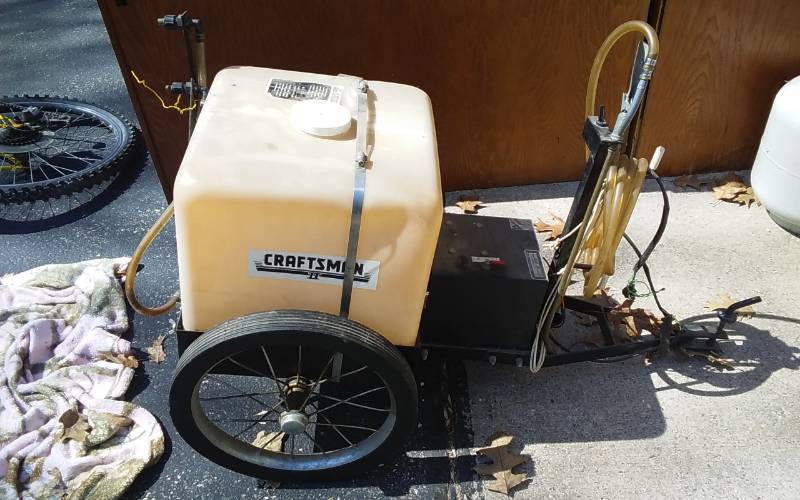 lot 74 image: Craftsman Pull Behind Sprayer (Model No. 521-245802)