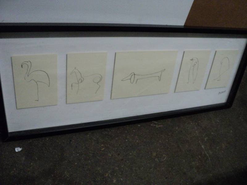 lot 16 image: Picasso Reproduction 15 x 41...
