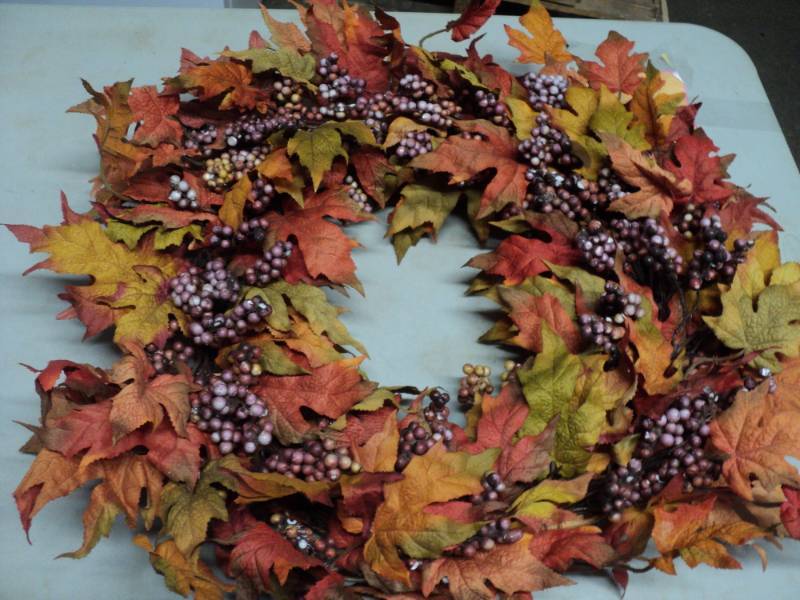 lot 27 image: Fall Wreath 28 in diameter...