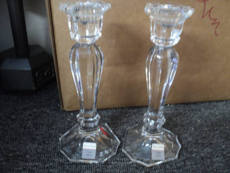 lot 87 image: Austria Crystal Candle Holders 8 T...