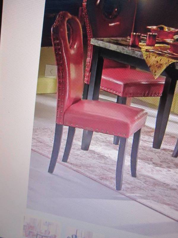 lot 10 image: Nailhead Dining Chair open box Reta...