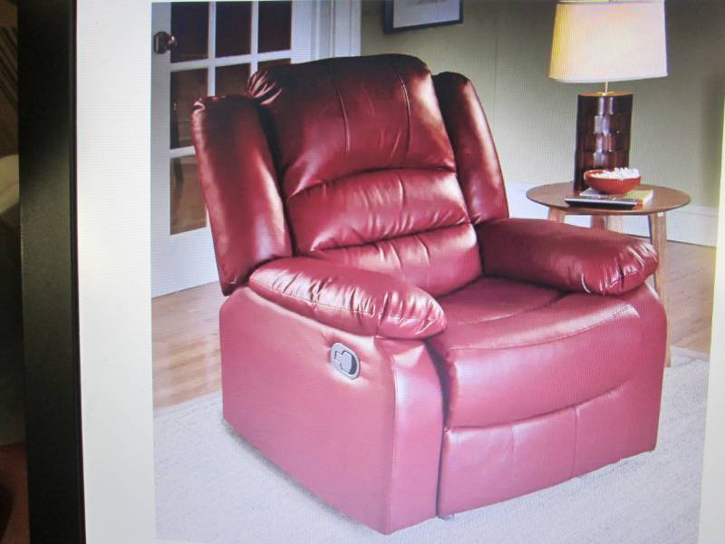 lot 33 image: Overstuffed Recliner open box Retai...