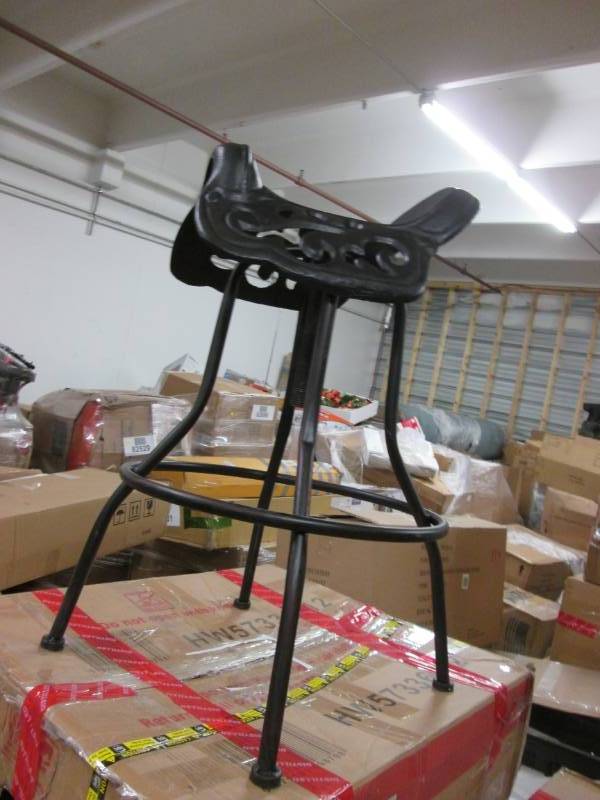 lot 35 image: Saddle Bar Stool open box Retail $1...