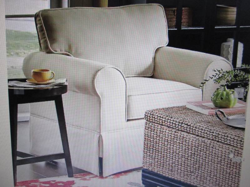 lot 40 image: Shannon Skirted Chair open box Reta...