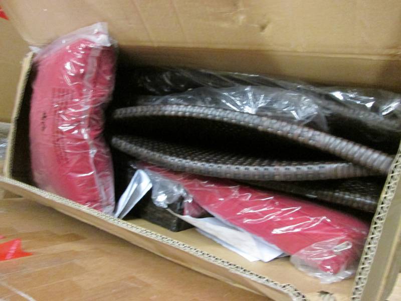 lot 43 image: Forever Wicker Chair and Ottoman op...