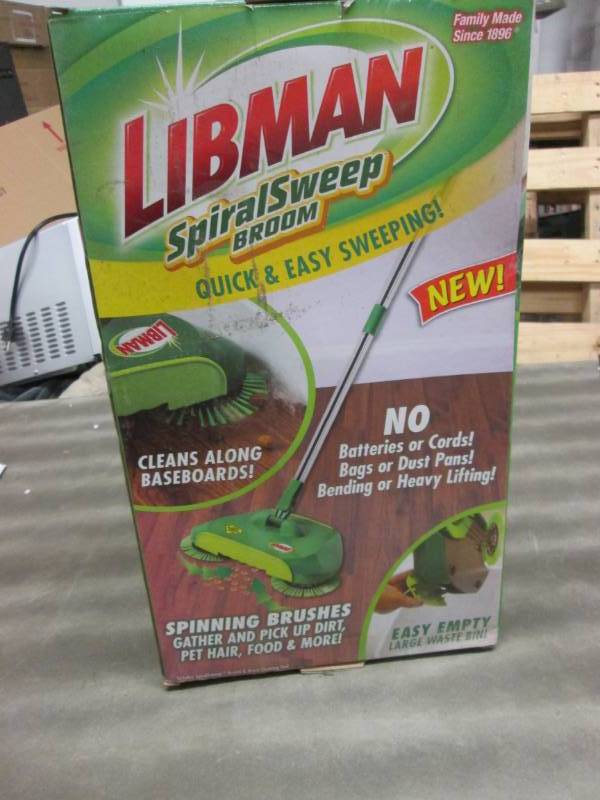 lot 66 image: Libman Spiral Sweep Push Broom open...