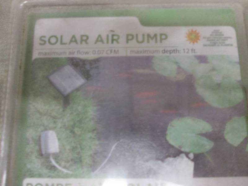 lot 67 image: Beckett Solar Air Pump Retail $28.9...
