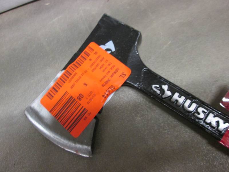 lot 73 image: Husky 20 oz Steel Camping Axe Retai...