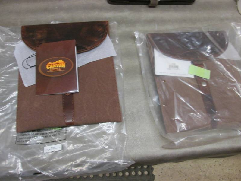 lot 101 image: Lot of 2 iPad Case Pull up Leather...