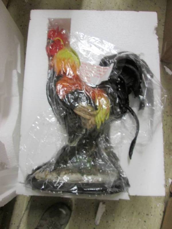 lot 129 image: Large Rooster Statue 26 inches High...