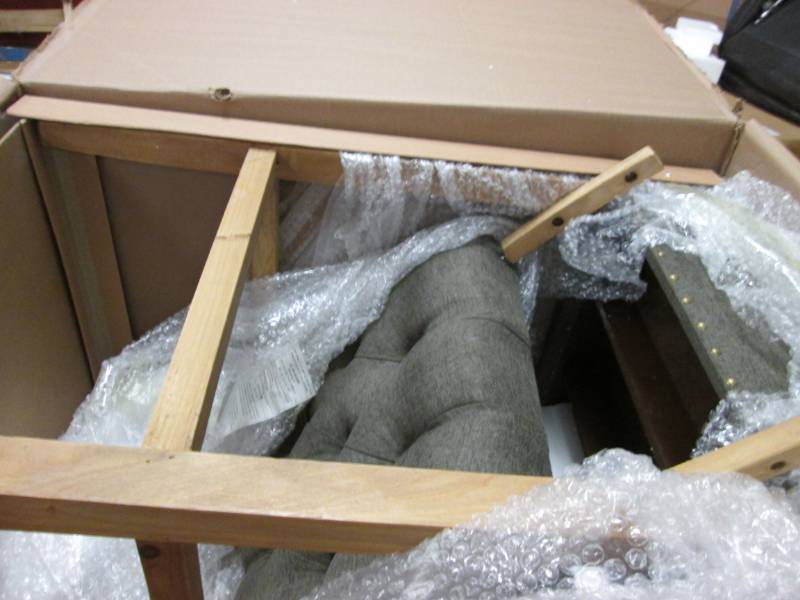 lot 131 image: Laney Upholstered Counter Stool ope...