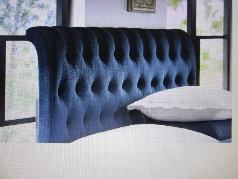 lot 149 image: Tufted Linen Headboard open box Ret...