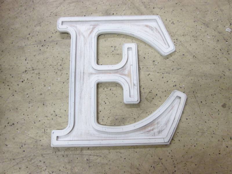 lot 153 image: Large Distressed Finish Wood Letter...
