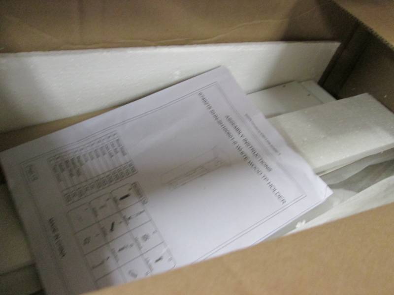 lot 164 image: Modern White Toilet Paper Holder op...