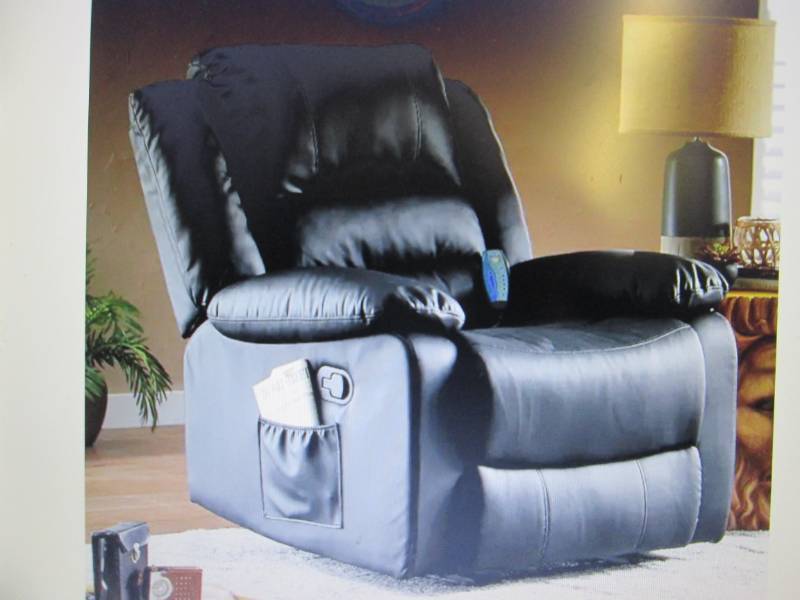 lot 167 image: Overstuffed Recliner with Massage o...