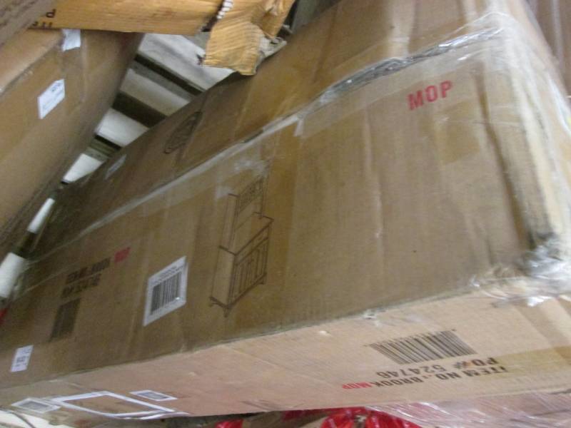 lot 192 image: Tall White Microwave Storage with H...