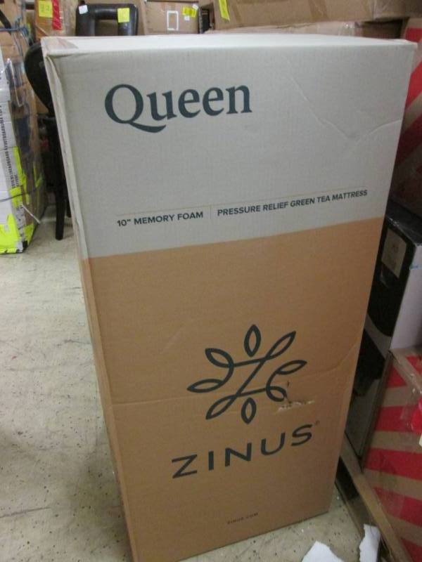 lot 199 image: Zinus Memory Foam 10 Inch Green Tea...