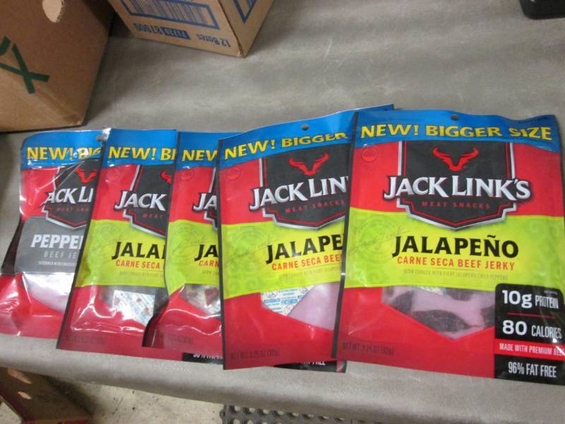 lot 240 image: 4 Jack Links Jalapeno , 1 Peppered ...