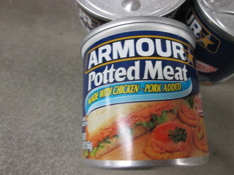 lot 299 image: 6 Cans Armour Potted Meat 5.5 oz ea...