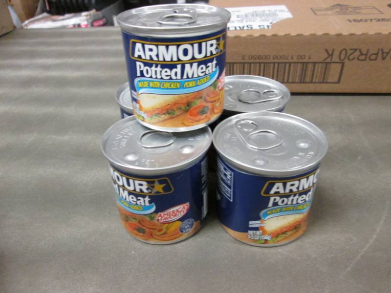 lot 301 image: 5 Cans Armour Potted Meat 5.5 oz ea...