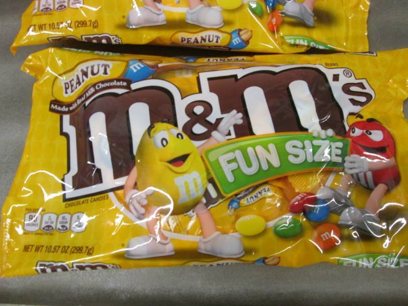 lot 307 image: 3 Bags Peanut M&M Fun Size 10.57 oz...