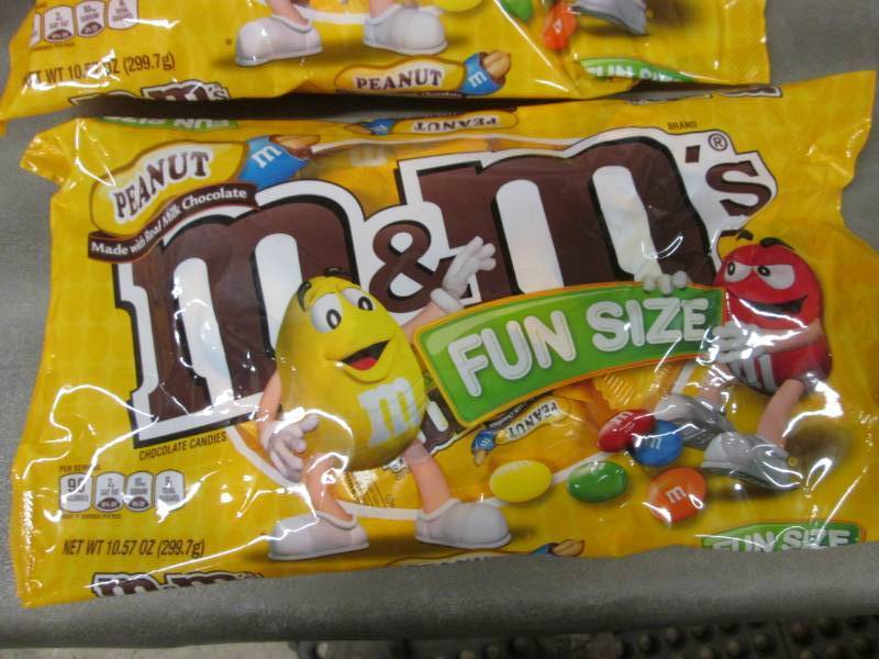 lot 310 image: 3 Bags Peanut M&M Fun Size 10.57 oz...