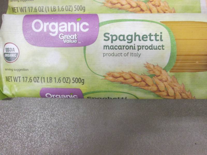 lot 327 image: 5 Pkg Great Value Organic Spaghetti...