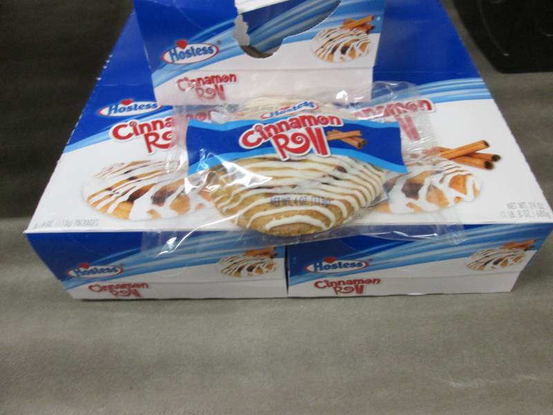 lot 339 image: 3 Boxes of 6 Hostess Cinnamon Rolls...