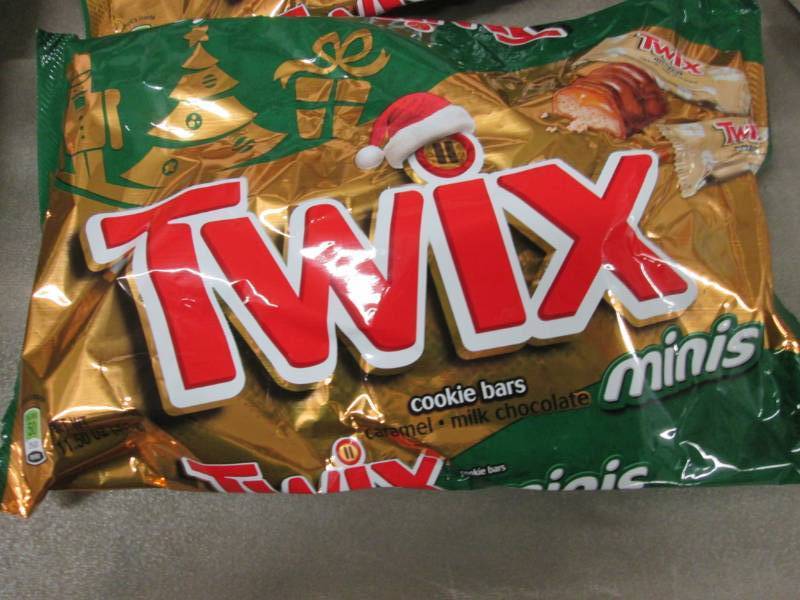 lot 385 image: 3 Bags Twix Minis ...