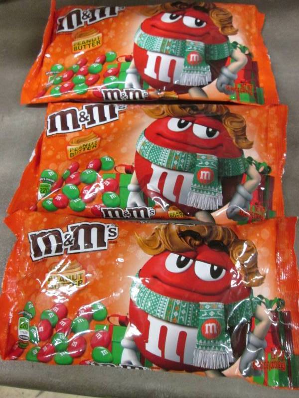 lot 389 image: 3 Bags Peanut Butter M&Ms 11.40 oz...