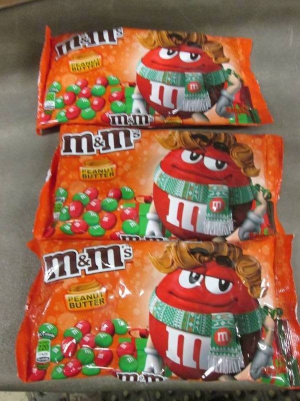 lot 393 image: 3 Bags Peanut Butter M&Ms 11.40 oz...