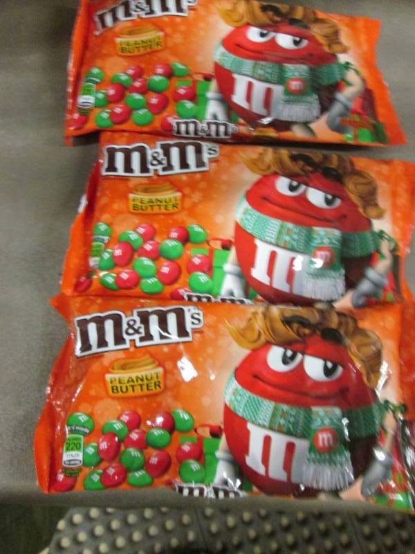 lot 395 image: 3 Bags Peanut Butter M&Ms 11.40 oz...
