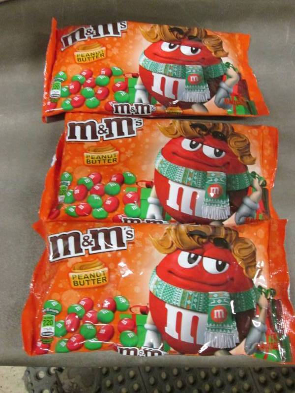 lot 396 image: 3 Bags Peanut Butter M&Ms 11.40 oz...
