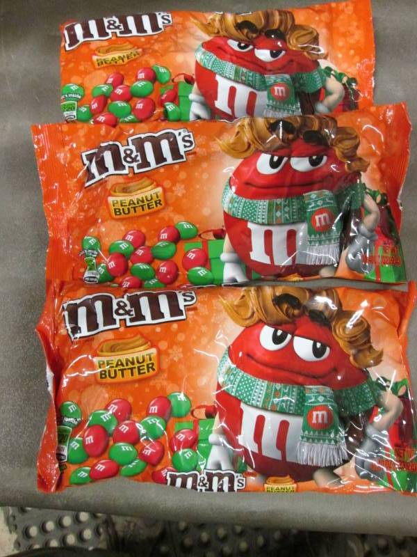 lot 399 image: 3 Bags Peanut Butter M&Ms 11.40 oz...