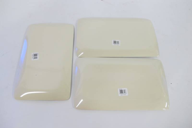 lot C10 image: Set of 3 Multi-Colored 15 Rectangular Melamine Serving Trays