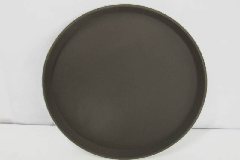 lot C2 image: Carlisle TB1400076 Truebasics Non-Slip Waiters Round Tray, 14, Toffee Tan (Pack of 12)