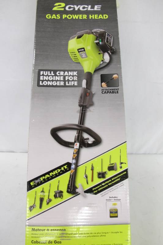 lot 99 image: RYOBI Expand-it 25 cc 2-Cycle Full Crank Gas Power Head -