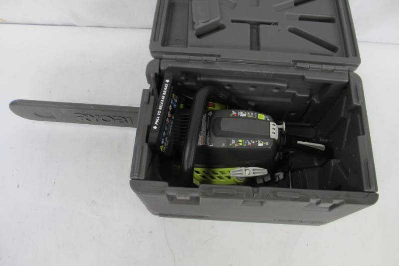 lot 113 image: RYOBI 16 in. 37cc 2-Cycle Gas Chainsaw with Heavy-Duty Case - As-IS