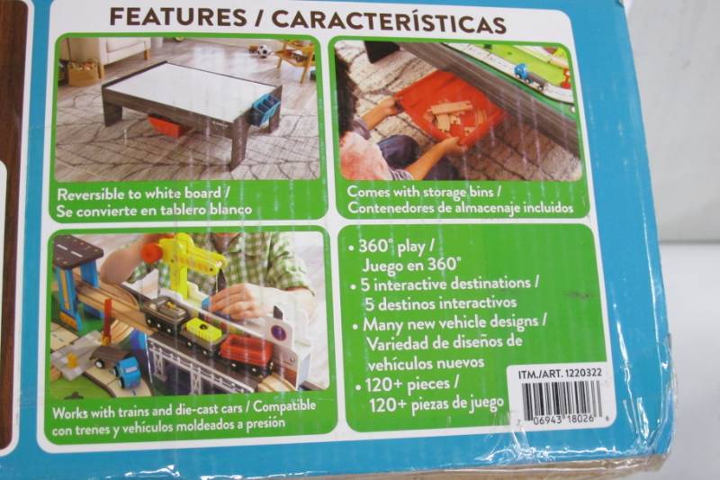lot 100 image: MY OWN CITY VEHICLE AND ACTIVITY TABLE WITH WITH EZ KRAFT ASSEMBLY