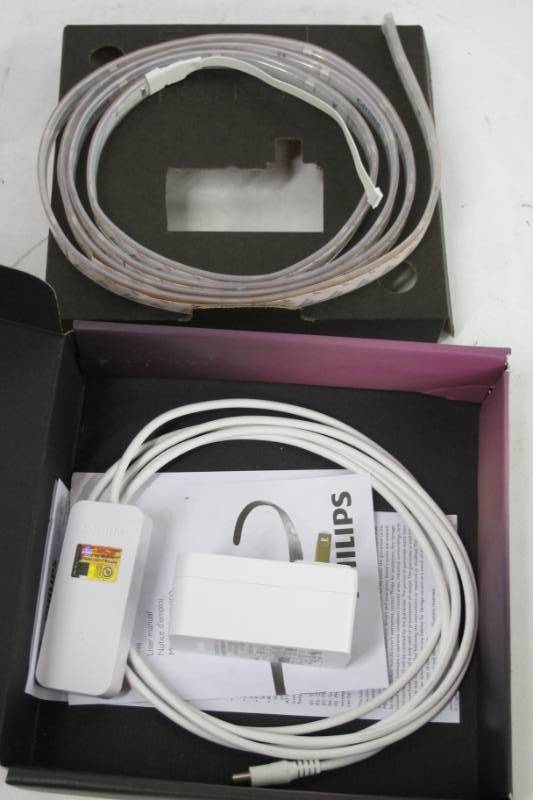 lot 85 image: Philips Hue White and Color Ambiance LightStrip Plus Dimmable LED Smart Light (Requires Hue Hub, Works with Alexa, HomeKit & Google Assistant)