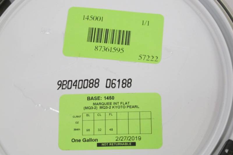 lot 69 image: 1 Gallon Behr Marquee Interior Matte MQ3-02 Kyoto Pearl