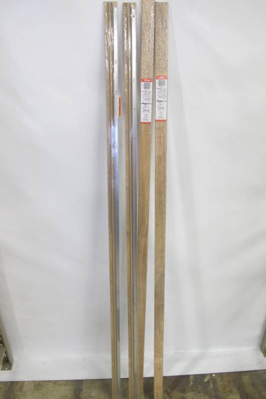lot 86 image: Zamma Fresh Oak 13 in. Thick x 1-34 in. Wide x 72 in. Length Vinyl T-Molding (4-Pack)