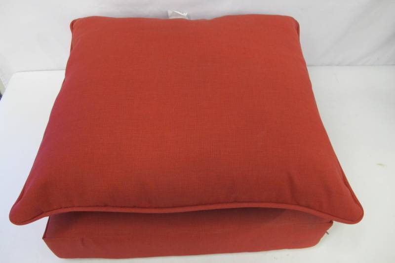 lot 53 image: 24 x 24 Ruby Leala Texture 2-Piece Deep Seating Outdoor Lounge Chair Cushion