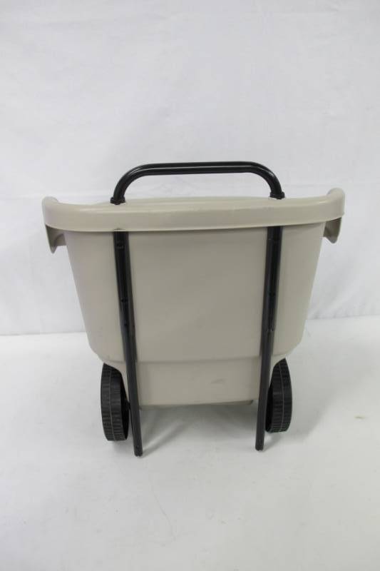 lot 56 image: Suncast Resin Multi-Purpose Lawn and Utility Cart 15 Gallon - Beige