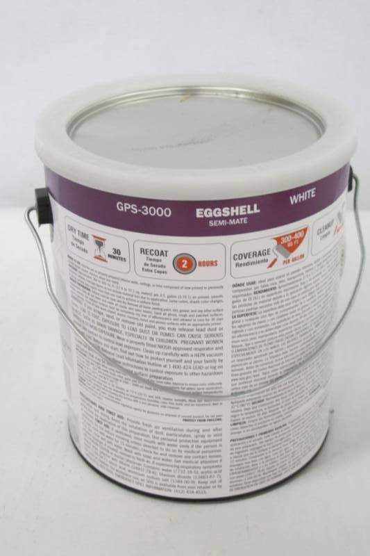 lot 71 image: 1 Gallon Glidden Speed-Wall Interior Latex Paint EggShell Semi-Mate GPS-3000 White