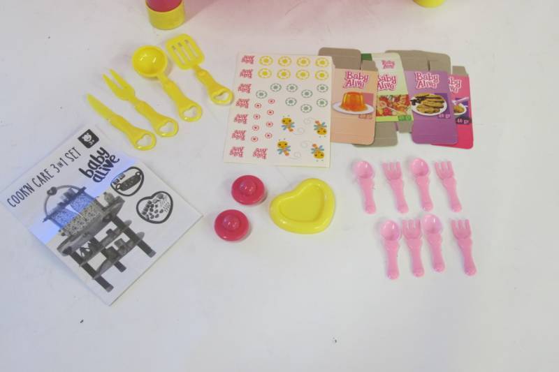 lot 37 image: Baby Alive Doll 3 in 1 Cook n Care Play Set - Used, No Box