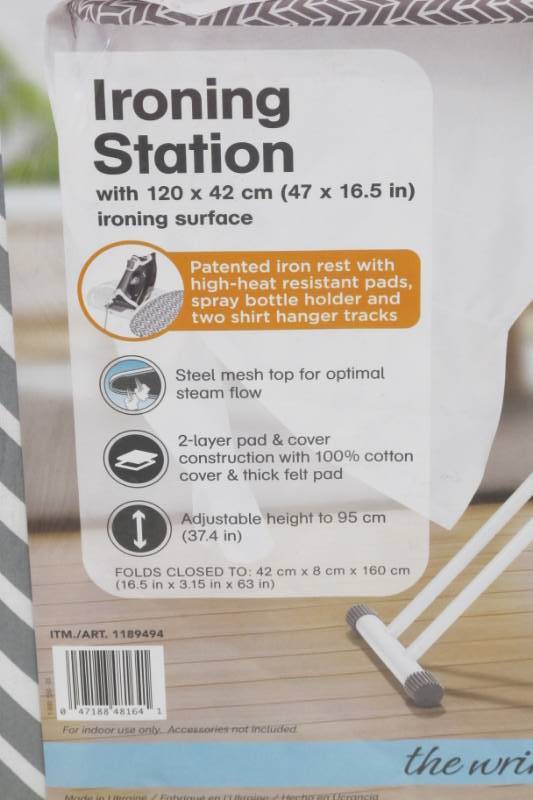 lot 38 image: Polder Ironing Station with 47 x 16.5 inch Ironing Surface - NEW